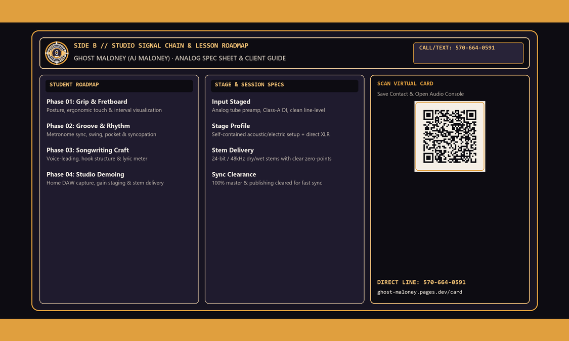 Ghost Maloney Back Business Card Prepress Proof